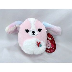 New Squishmallows 5” Valentines Beemie Pink Dog Stuffed Animal Plush